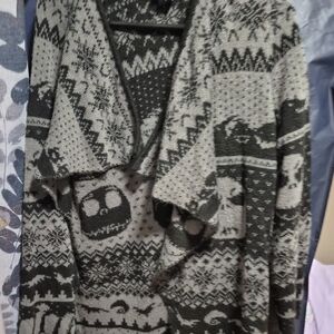 Torrid Black and White Graphic Cardigan